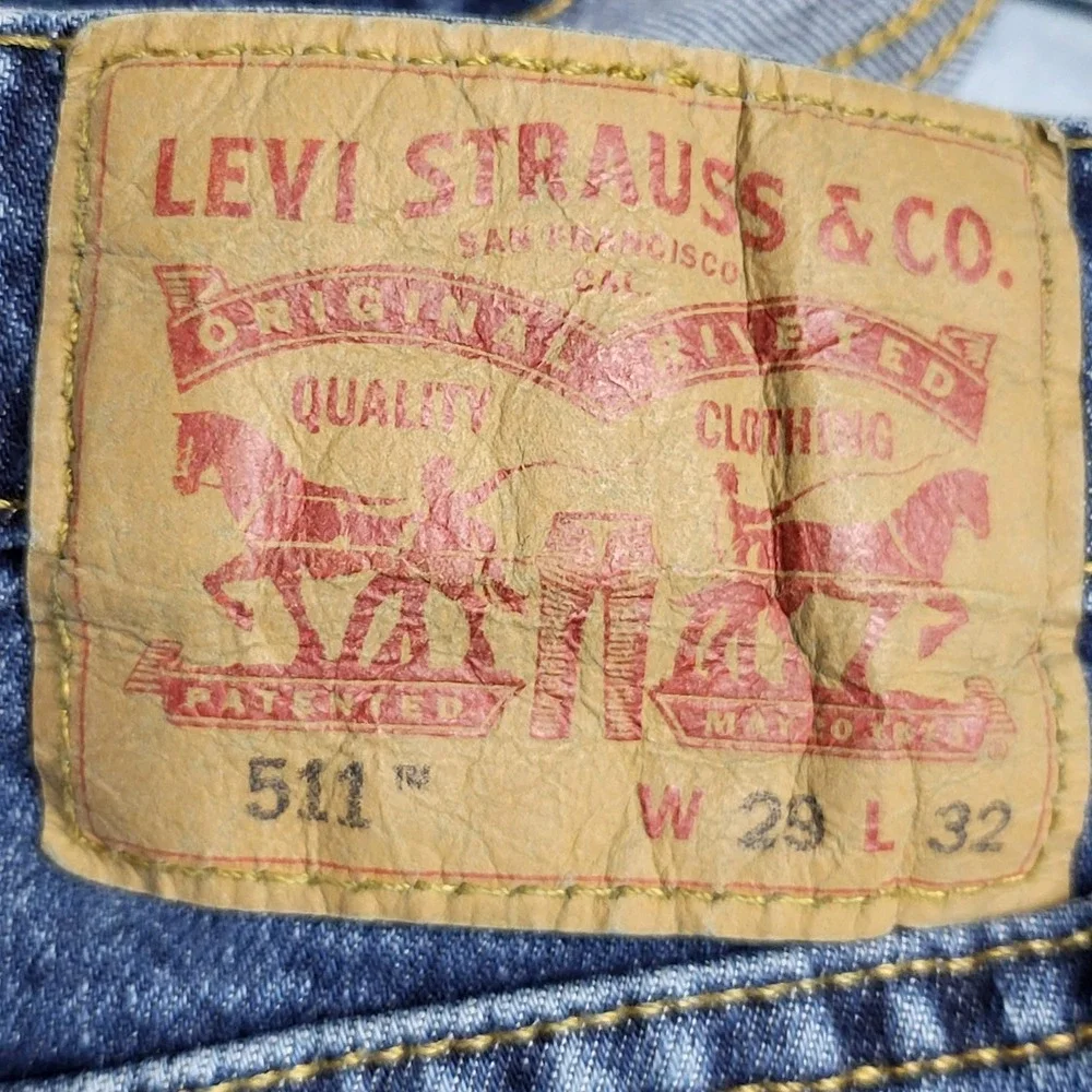 Levi's 511 Men Jeans 29X32 Blue‎ Denim Slim Fit 30